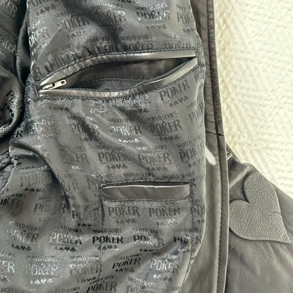Leather World Series of poker jacket - Picture 11 of 12